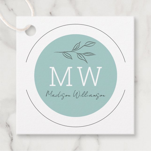 Modern terapeutisk Stylist Spa Minimalist botanik Gåvor Etiketter (Framsida)