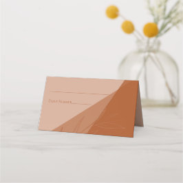Modern Terra Cotta Bröllop Placeringskort
