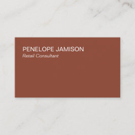Modern Terracotta and White  Visitkort