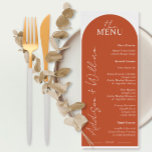 Modern Terracotta Arch Bröllop Menu Meny<br><div class="desc">Den moderna Terracotta Arch Bröllop Menu är perfekt till val av visning på din speciella dag. Redigera med verktyg i designen för ändlösa alternativ för färg.</div>