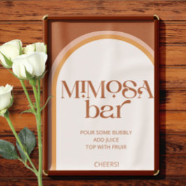 Modern Terracotta Arch Typography Mimosa Pub Poster
