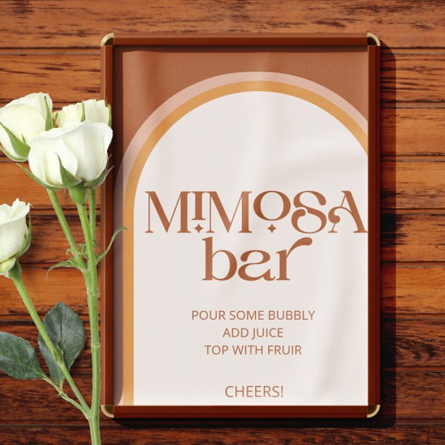 Modern Terracotta Arch Typography Mimosa Pub Poster (Skapare uppladdad)