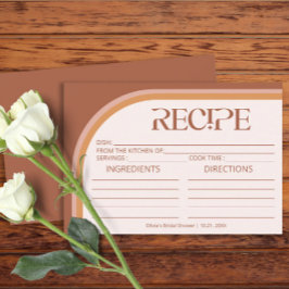 Modern Terracotta Arch Typography-receptkort