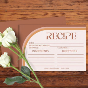 Modern Terracotta Arch Typography-receptkort