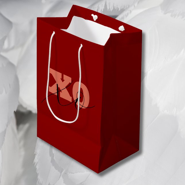 Modern Terracotta Black XOXO Valentine Gift-Märkre (Skapare uppladdad)