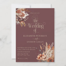 Modern Terracotta Blommigt | Fallblommor Bröllop