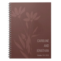 Modern Terracotta Blommigt Line Art Bröllop Anpass