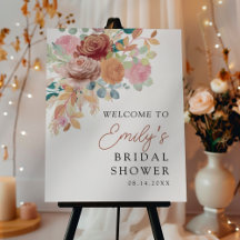 Modern Terracotta & Blush Floral Bridal Shower