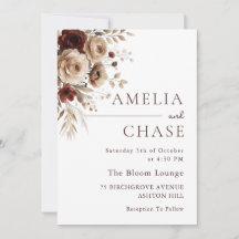 Modern Terracotta Bohemian Blommigt Bröllop