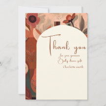 Modern Terracotta boho babydusch