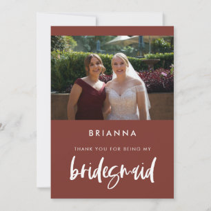Modern terracotta Bridesmaid-tack Inbjudningar