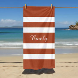Modern Terracotta Brown Stripe Namn