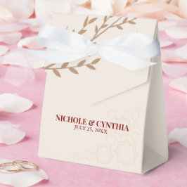 Modern Terracotta Burnt Orange Boho Bröllop Presentaskar