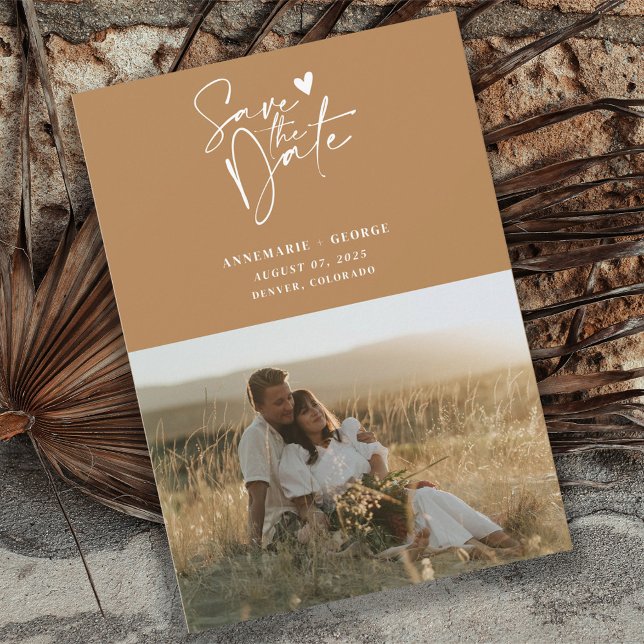 Modern Terracotta Calligraphy Script Photo Spara Datumet (Skapare uppladdad)