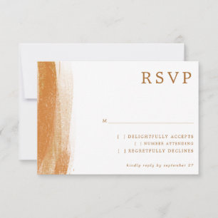 Modern Terracotta Gold Foil Boho Bröllop OSA Kort