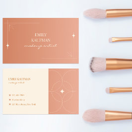 Modern Terracotta Gradient Makeup Artist Visitkort