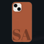 Modern terracotta, inledande minimal contemporary<br><div class="desc">Modern terracotta rostar den inledande monogramsformade minimiutformningen av telefonfodral för contemporary.</div>