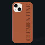 Modern terracotta - minimal personlig enkel<br><div class="desc">Modern terracotta rostar personlig med minimal contemporary i telefonfodral.</div>