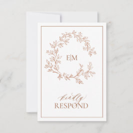 Modern Terracotta Monogram-Bröllop OSA