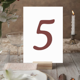 Modern Terracotta Number Table Card Bordsnummer