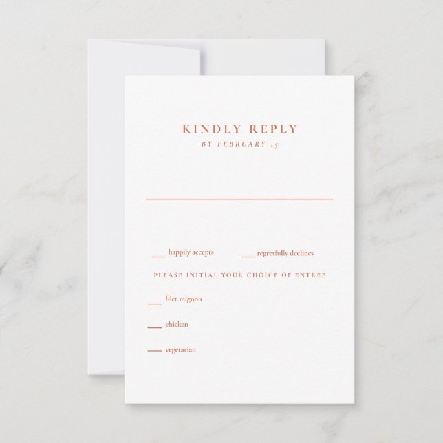 Modern Terracotta och Vita Bröllopet OSA (Framsida)
