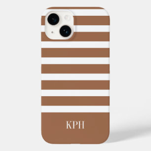 Modern Terracotta och White Rand med Monogram