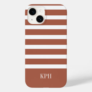 Modern Terracotta och White Rand med Monogram