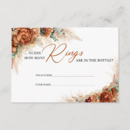 Modern terracotta pampas boho vet hur många ringar tilläggskort