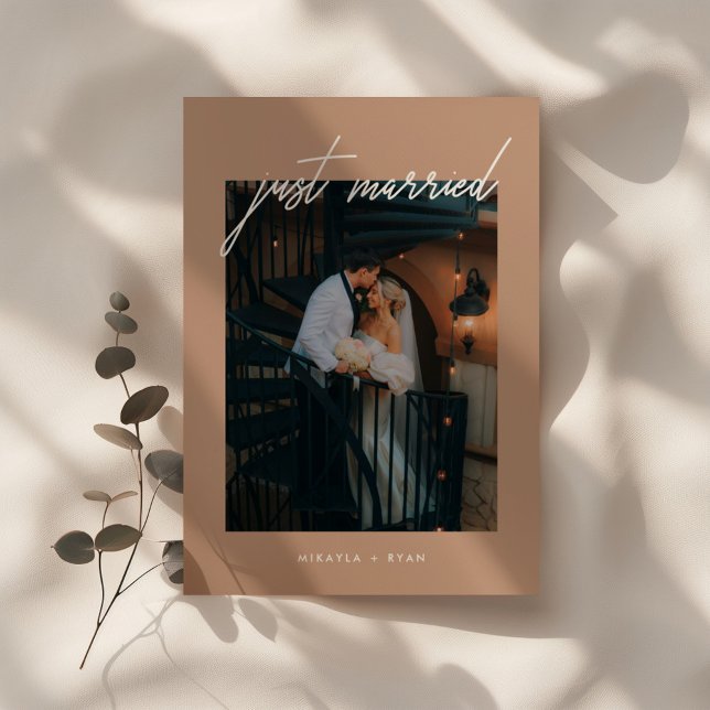 Modern Terracotta Photo Wedding Elopement Meddelande (Skapare uppladdad)