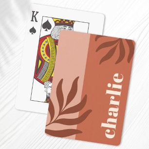 Modern terracotta shades lodrät namn botaniskt casinokort