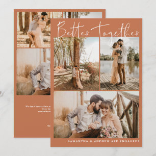 Modern terracotta-skript, chic 6, förlovning av fo meddelande