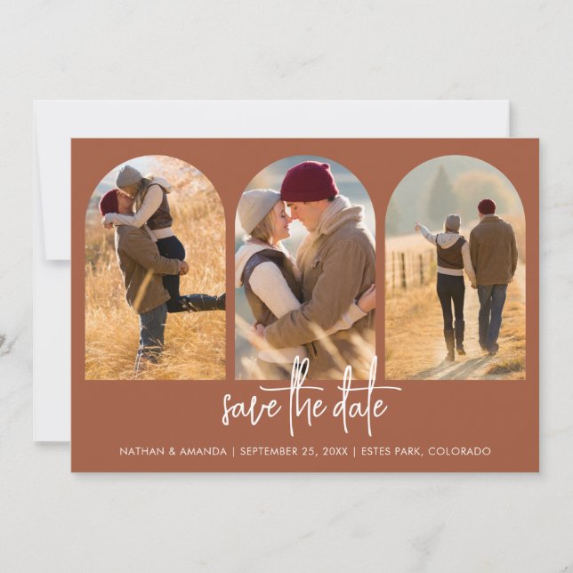 Modern Terracotta Spara Datumet (Framsida)