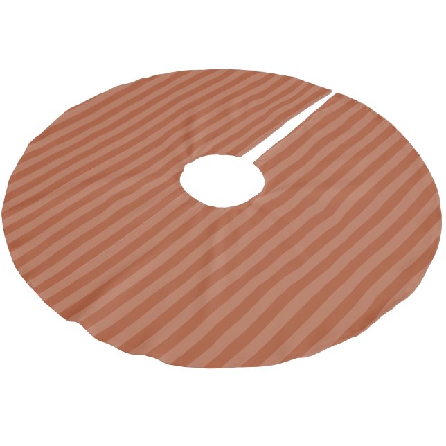 Modern Terracotta Tonal Rand jul Helgdag Julgransmatta Borstad Polyester (Vinklad)