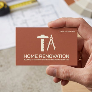 Modern Terrakotta Arkitekt & Hemrenovering Visitkort
