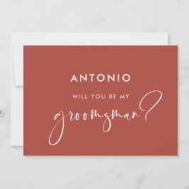 Modern terrakotta bröllsbjudkort inbjudningar