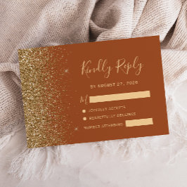 Modern Terrakotta Guld Glitter OSA Kort