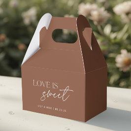 Modern Terrakotta Kärlek är Sött Bröllop Presentaskar