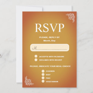 Modern Terrakotta Romantisk Bröllops-RSVP Kort