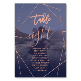 Modern terrarium navy-foto bröllop bordsnummer