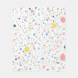 Modern Terrazzo Konfettipunkter Mönster Pastell Fleecefilt