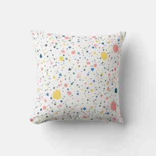 Modern Terrazzo Konfettipunkter Mönster Pastell Kudde