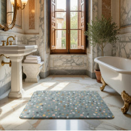 Modern Terrazzo Mönster Mjuk Neutral Badrumsmatta