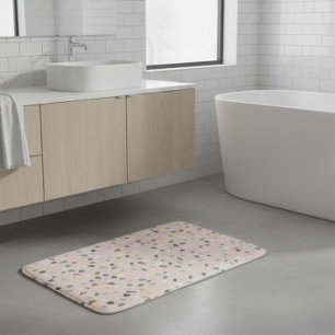 Modern Terrazzo-mönster Mjuk Neutral Badrumsmatta