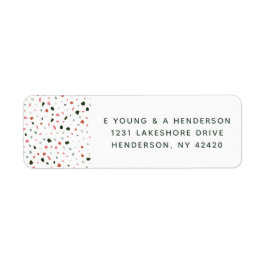 Modern Terrazzo Mönster returetiketter Returadress Etikett