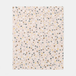 Modern Terrazzo Mönster Soft Neutralt Fleecefilt