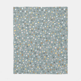 Modern Terrazzo Mönster Soft Neutralt Fleecefilt