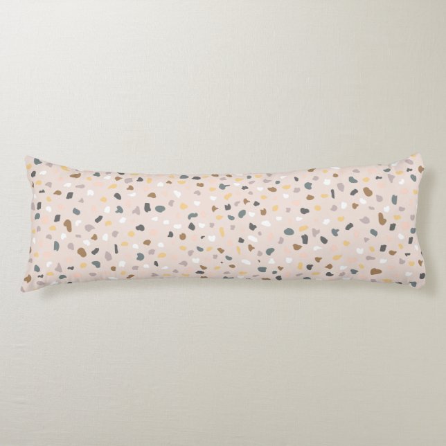 Modern Terrazzo Mönster Soft Neutralt Kroppskudde (Framsidan)