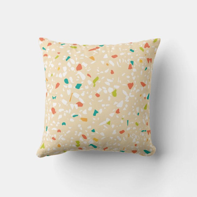 Modern Terrazzo Multi Pillow i mitten av århundrad Kudde (Baksida)