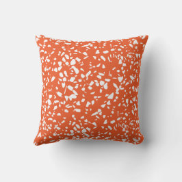 Modern Terrazzos Orange Pillow i mitten av århundr Kudde