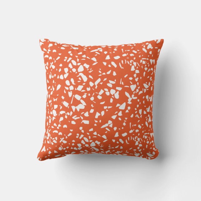 Modern Terrazzos Orange Pillow i mitten av århundr Kudde (Baksida)